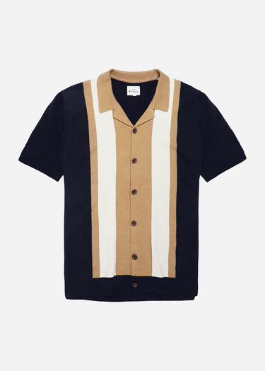 Ben Sherman Polo's  Resort button through polo -  dark navy