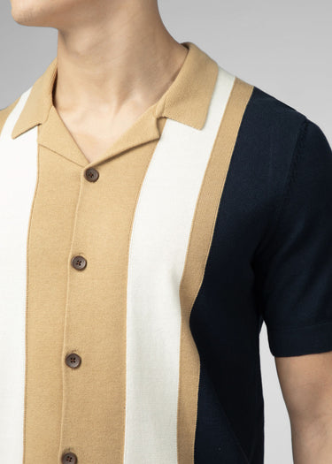 Ben Sherman Polo's  Resort button through polo -  dark navy