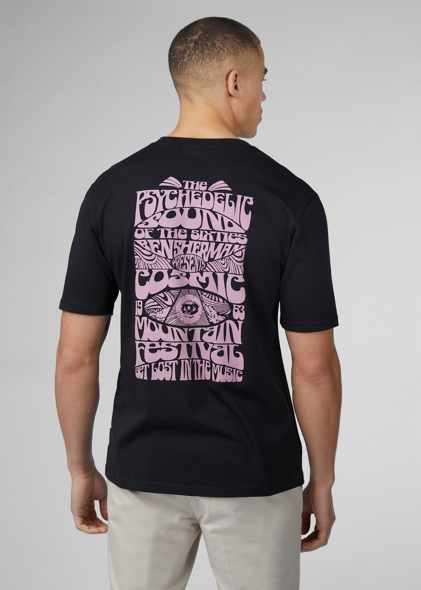 Ben Sherman T-shirts Festive poster tee - black