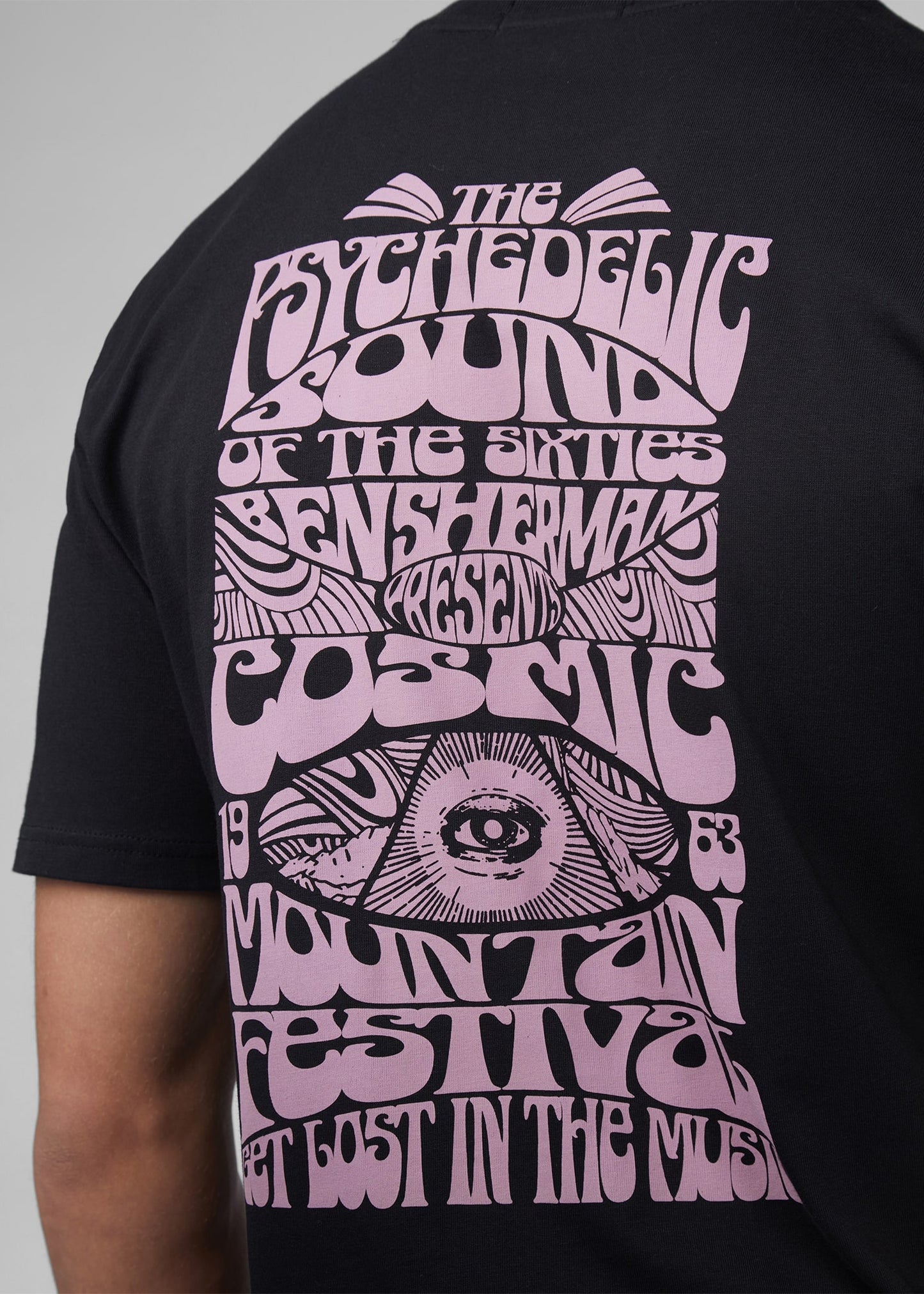 Ben Sherman T-shirts Festive poster tee - black