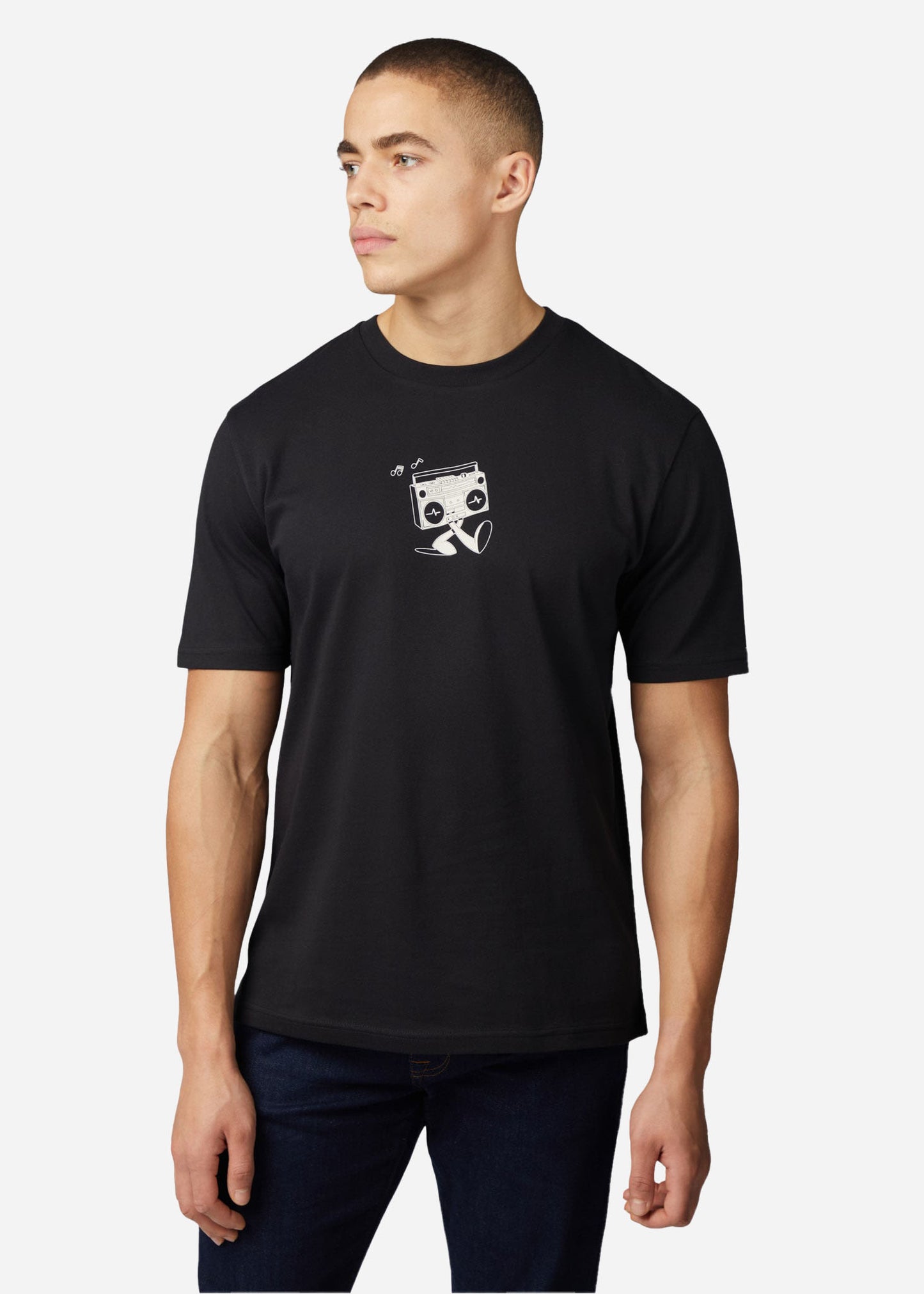 Ben Sherman T-shirts Boom box back graphic tee - black