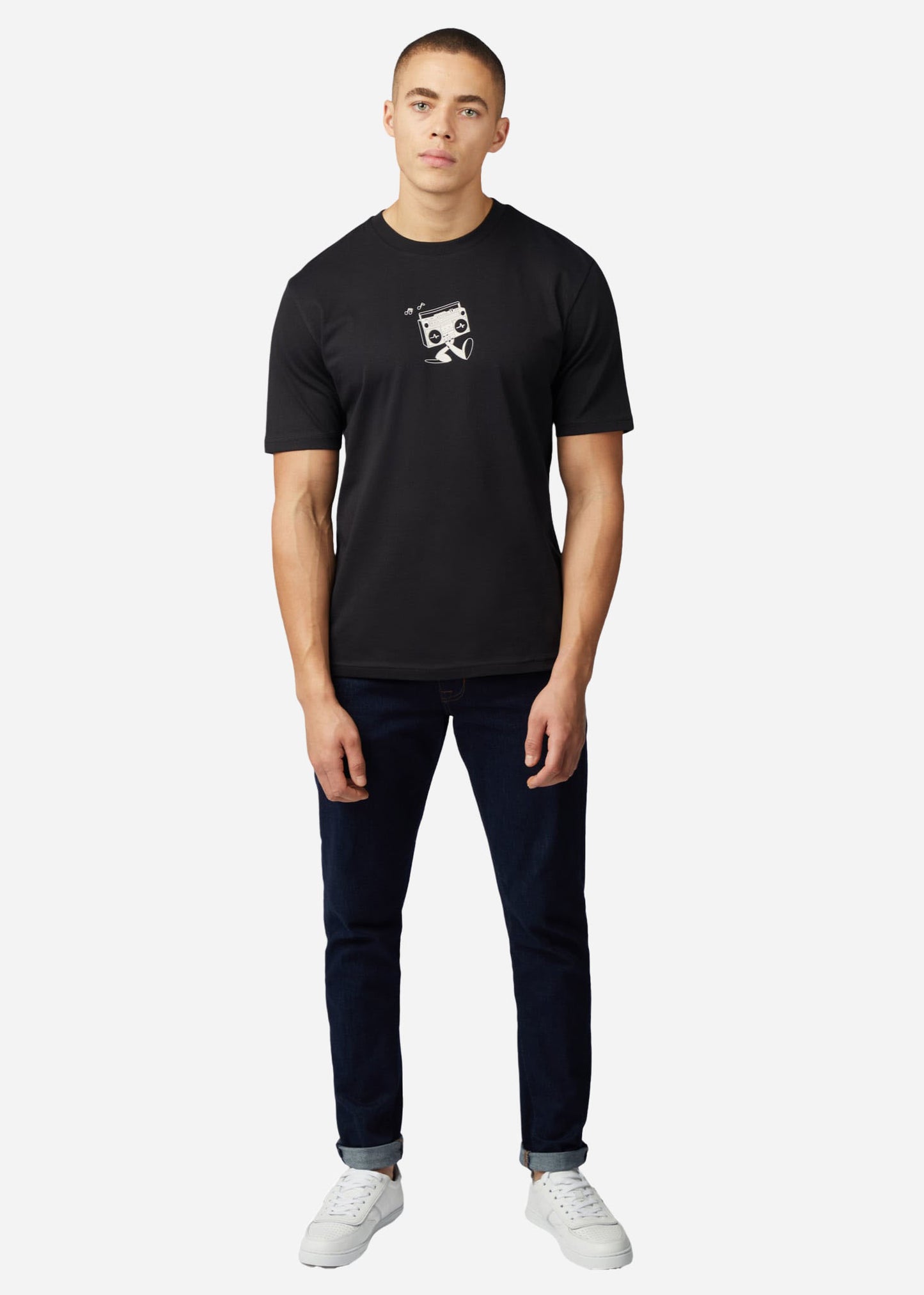 Ben Sherman T-shirts Boom box back graphic tee - black
