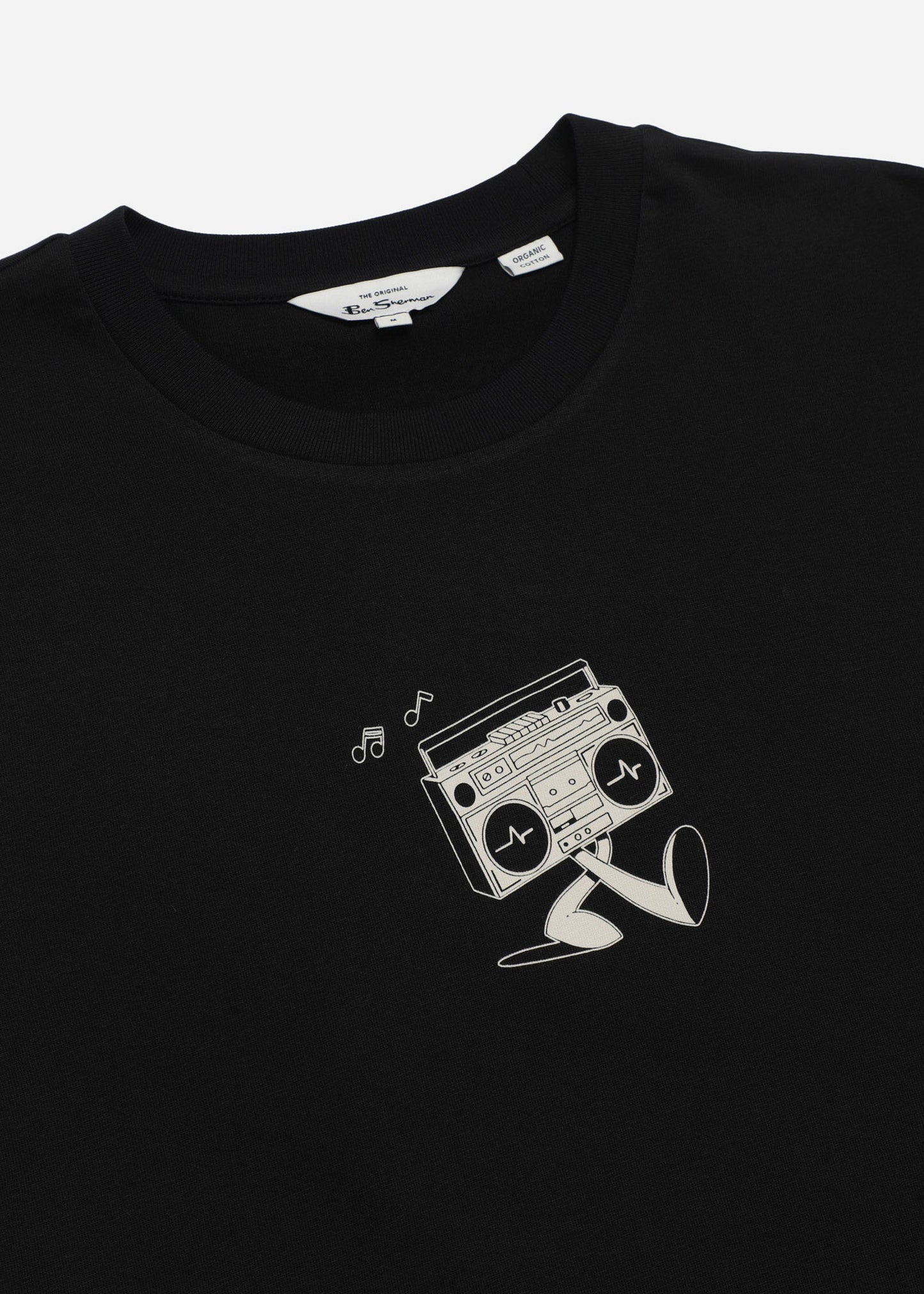 Ben Sherman T-shirts Boom box back graphic tee - black