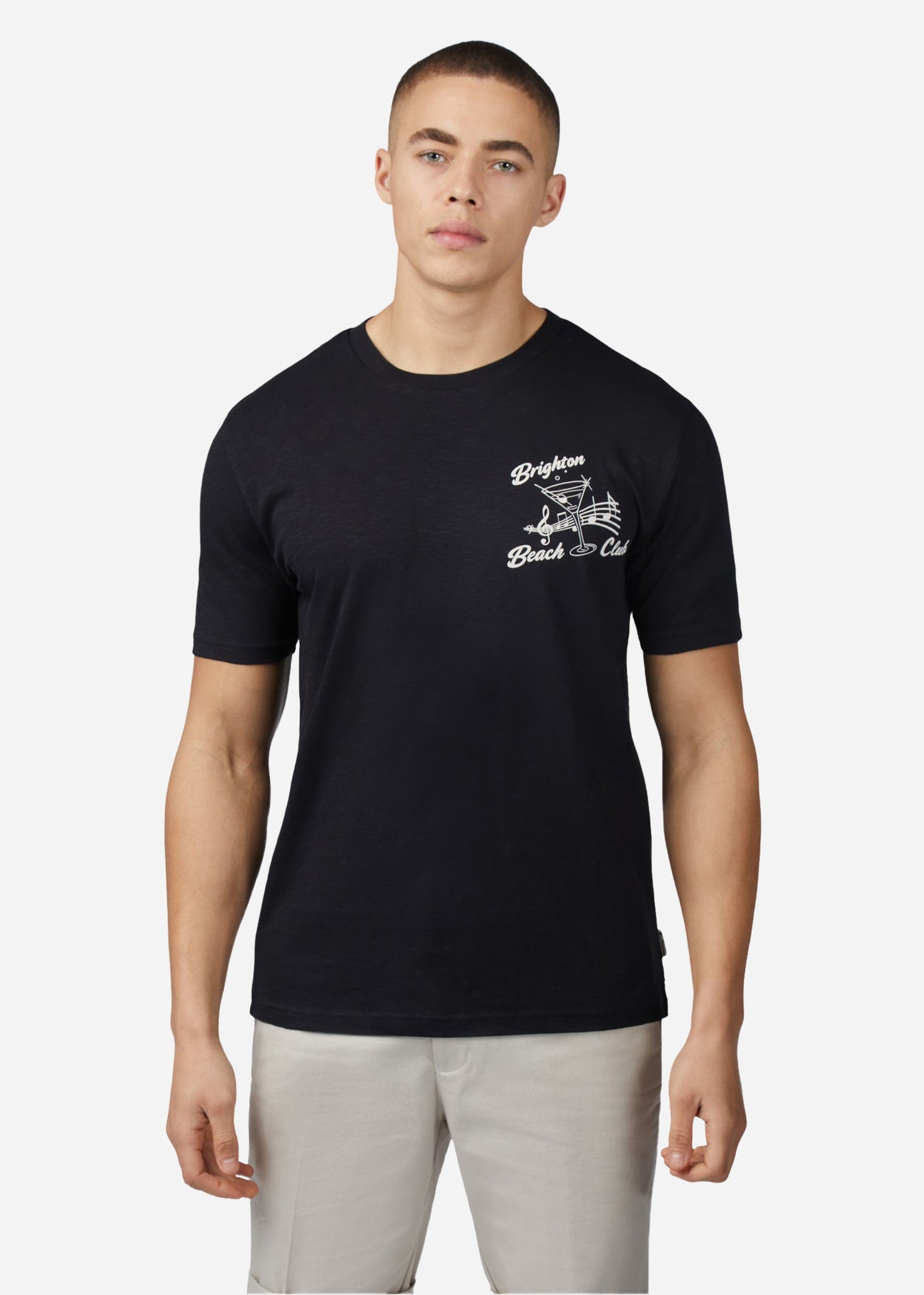 Ben Sherman T-shirts Brighton beach club tee- black