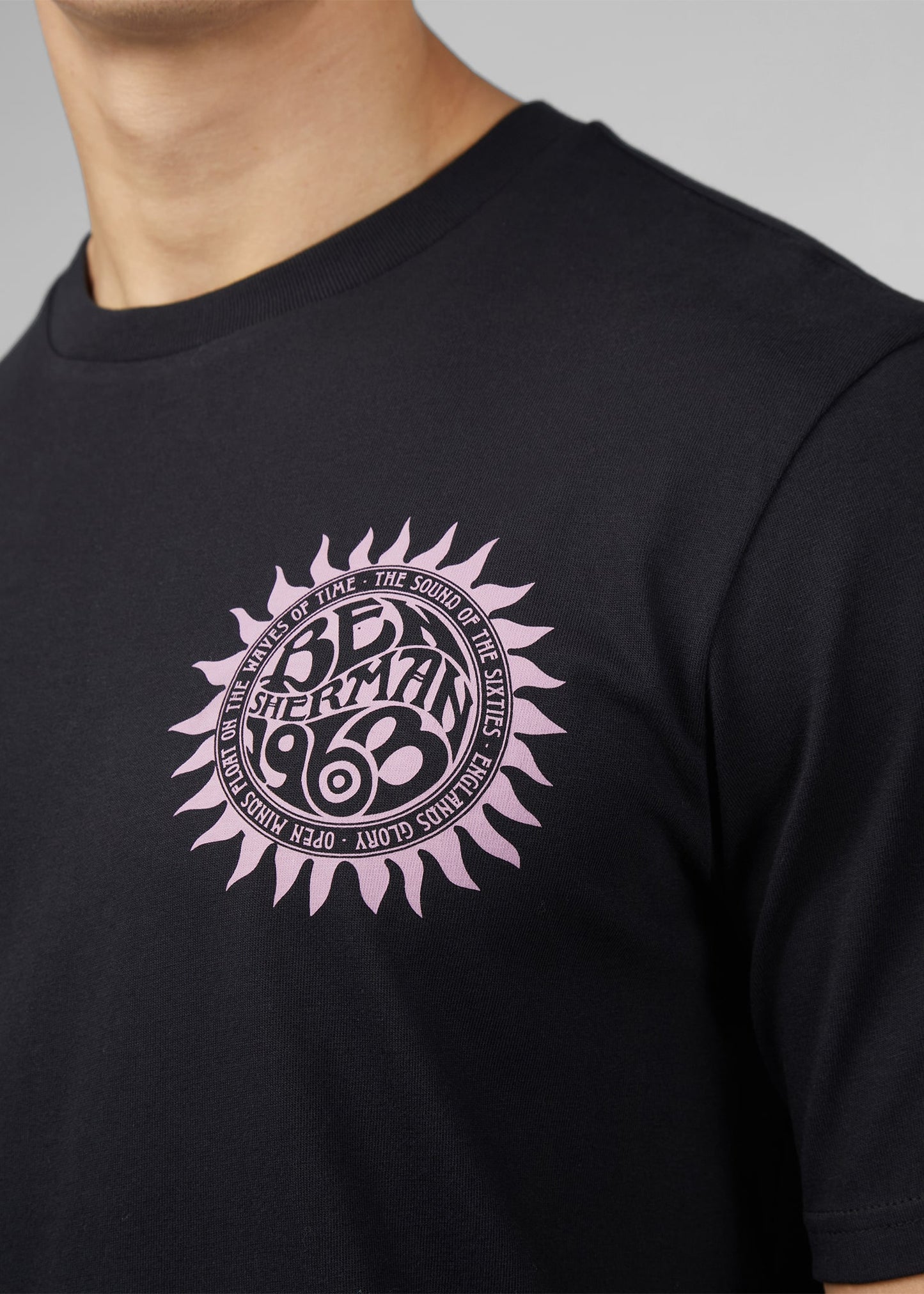 Ben Sherman T-shirts Festive poster tee - black