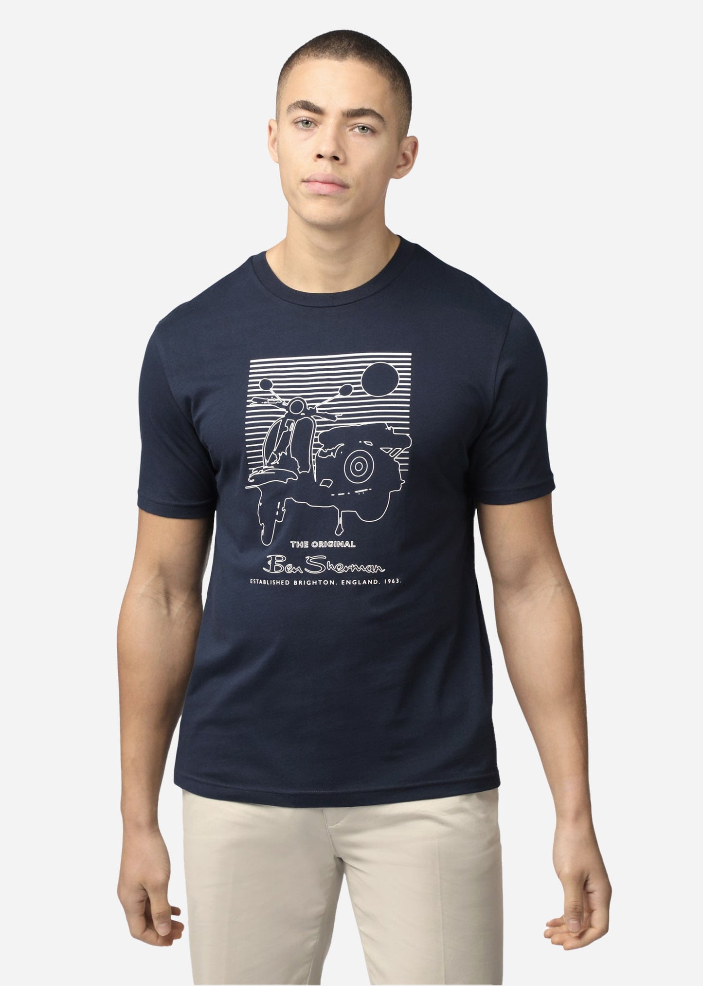Ben Sherman T-shirts Summer scooter tee - dark navy