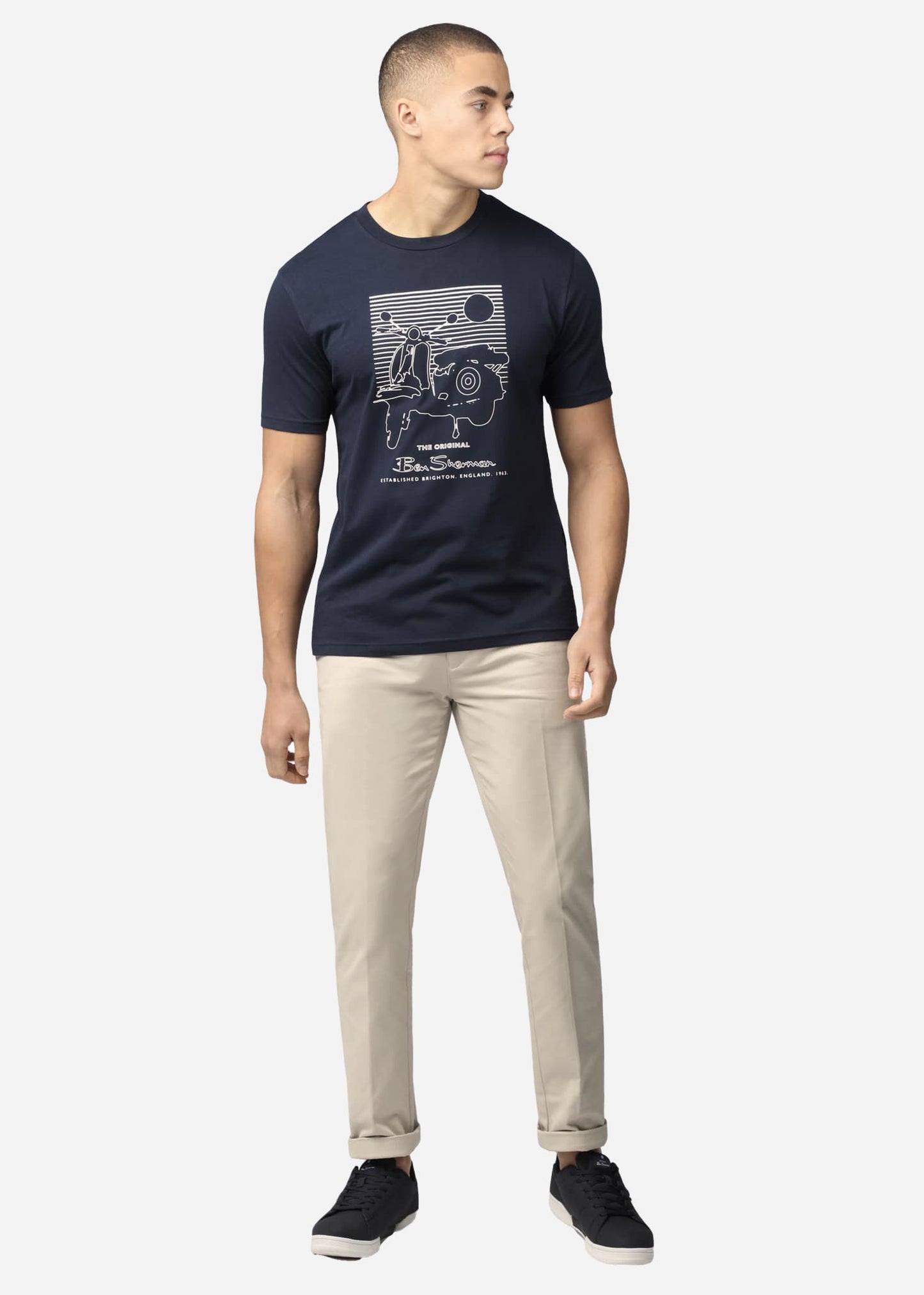 Ben Sherman T-shirts Summer scooter tee - dark navy