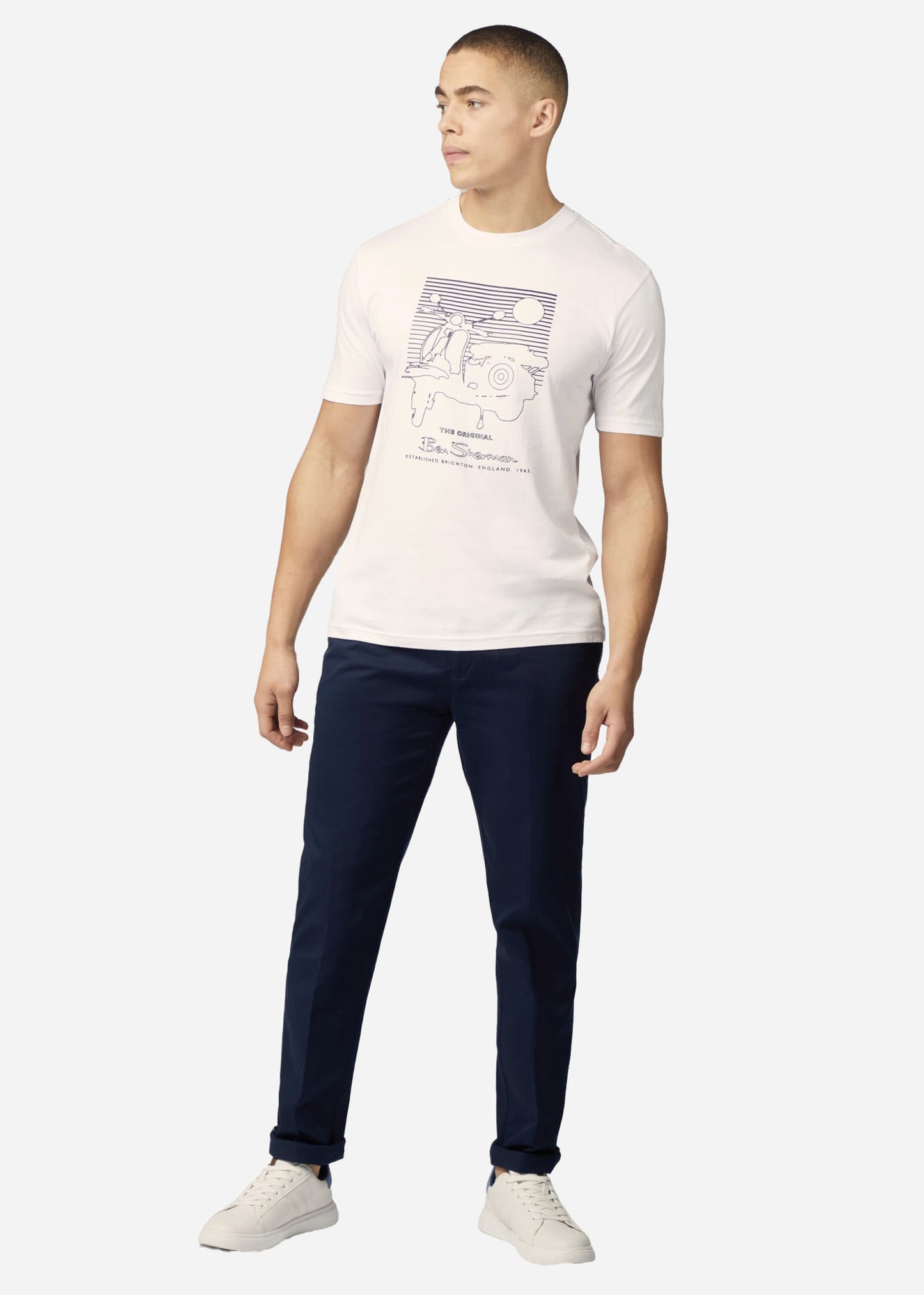 Ben Sherman T-shirts Summer scooter tee - white