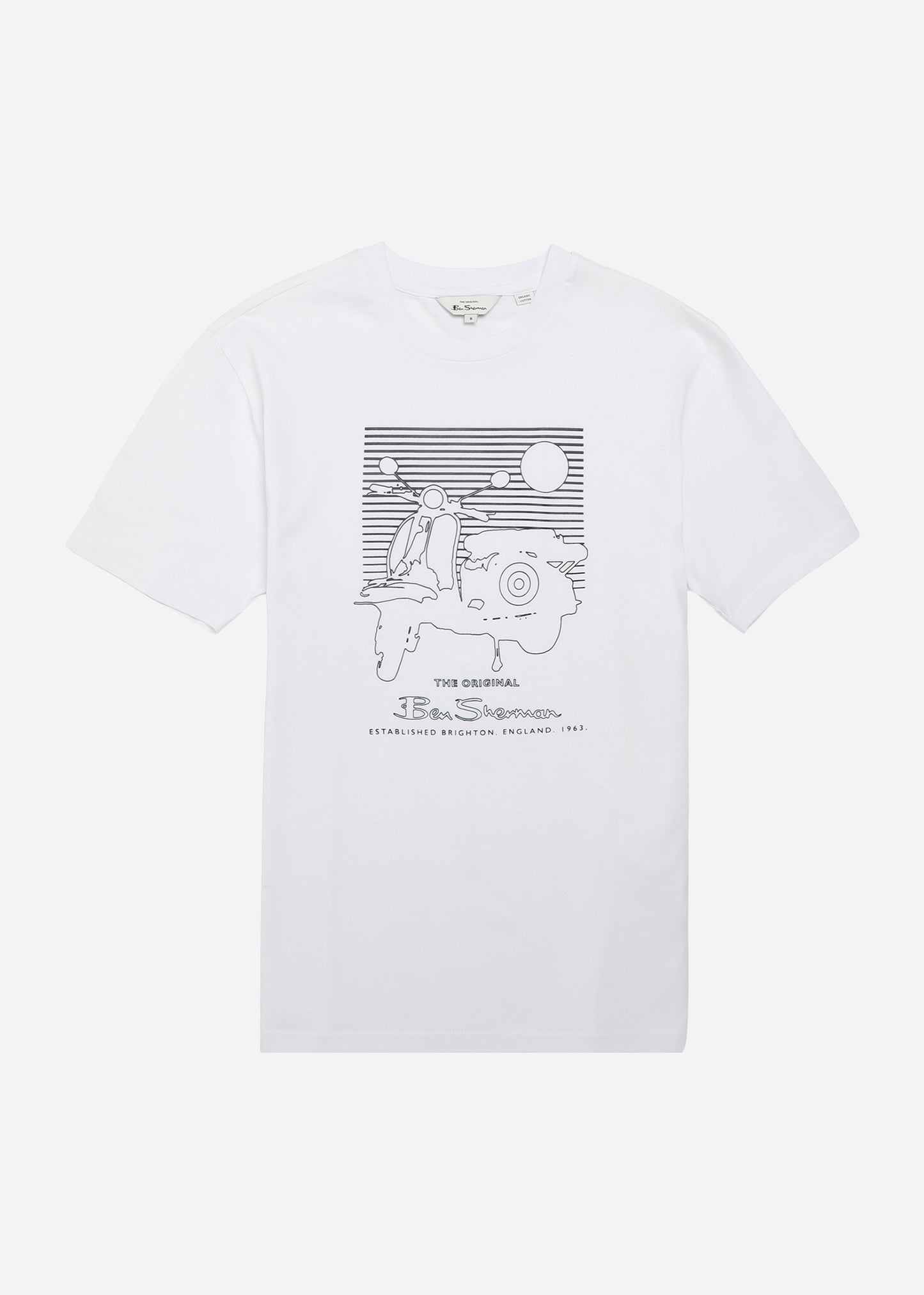 Ben Sherman T-shirts Summer scooter tee - white