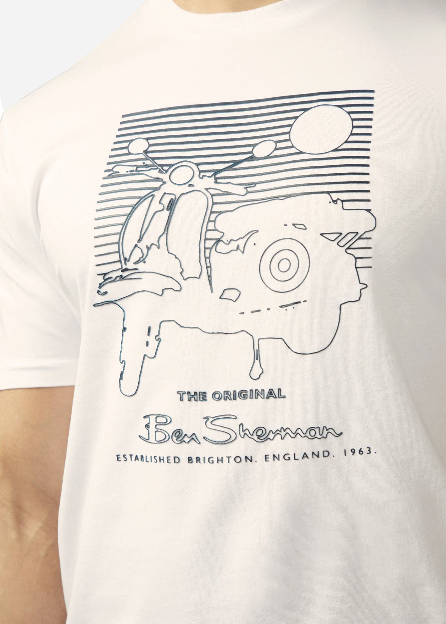 Ben Sherman T-shirts Summer scooter tee - white