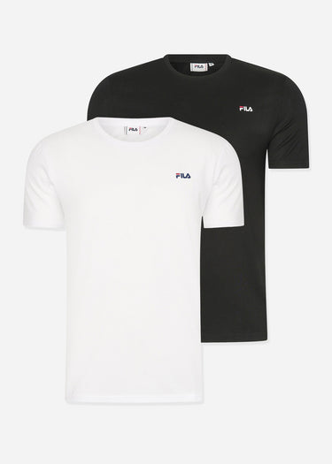 Fila T-shirts  Brod tee 2 pack - black bright white