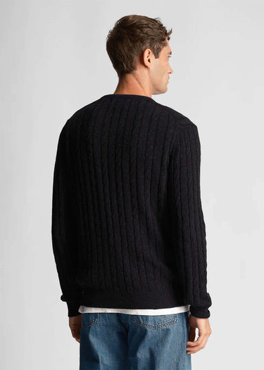 Lyle & Scott Truien Cable jumper - jet black marl