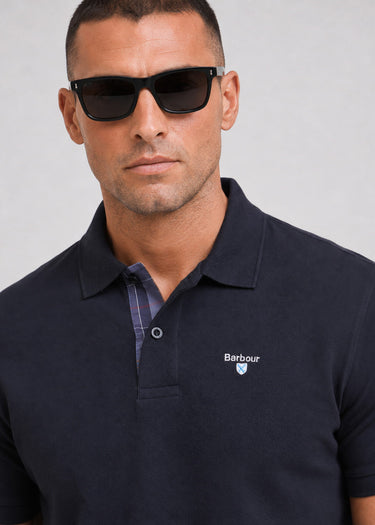 Barbour Polo's Barbour tartan pique tailored polo shirt - new navy