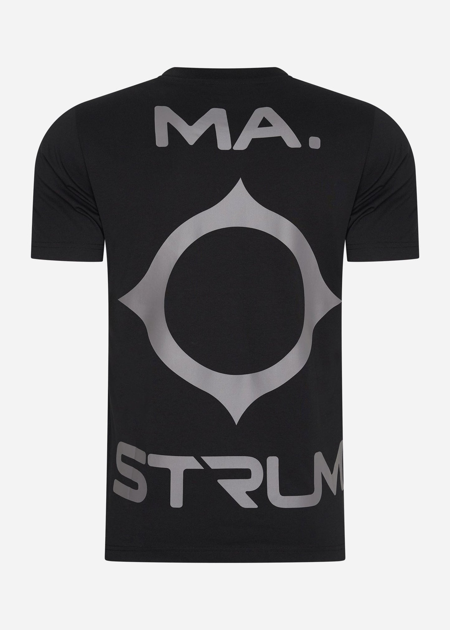 MA.Strum T-shirts Oversized back logo print tee - black