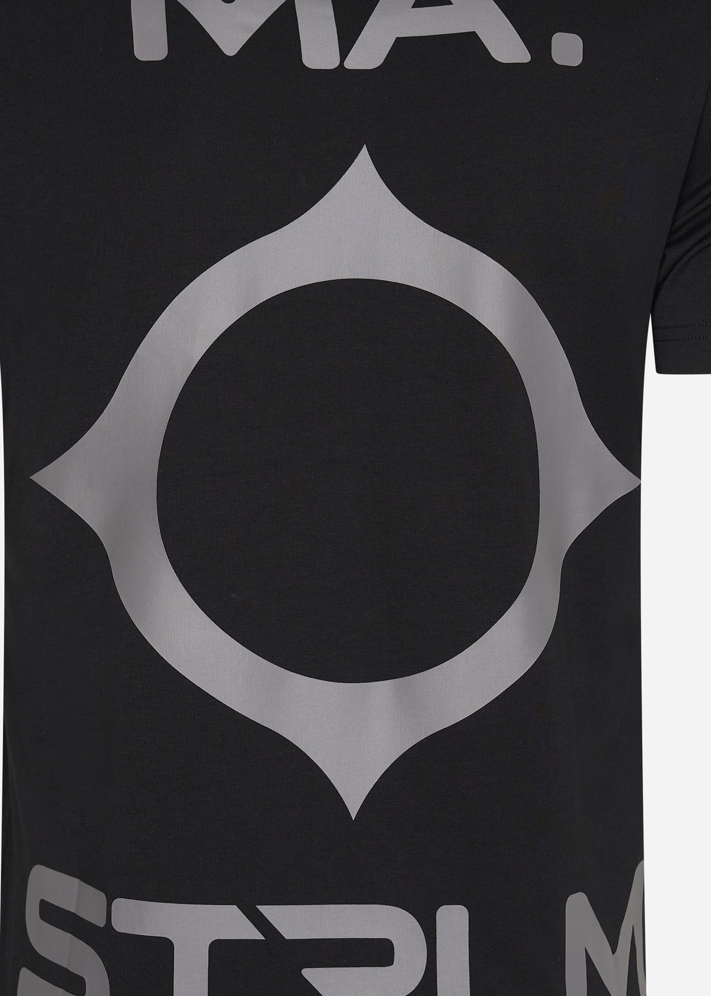 MA.Strum T-shirts Oversized back logo print tee - black