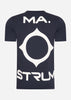 MA.Strum T-shirts Oversized back logo print tee - ink navy
