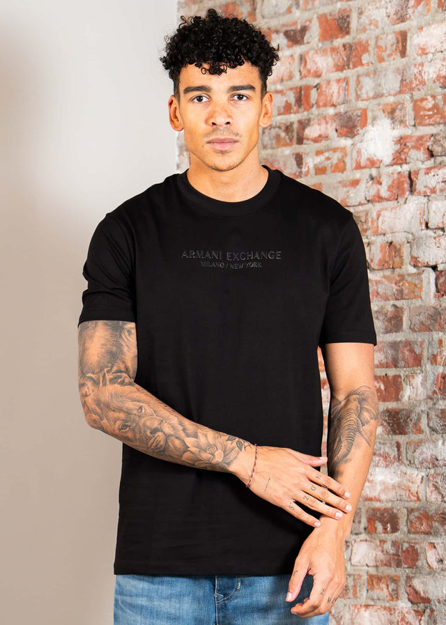 Armani Exchange T-shirts T-shirt - black white