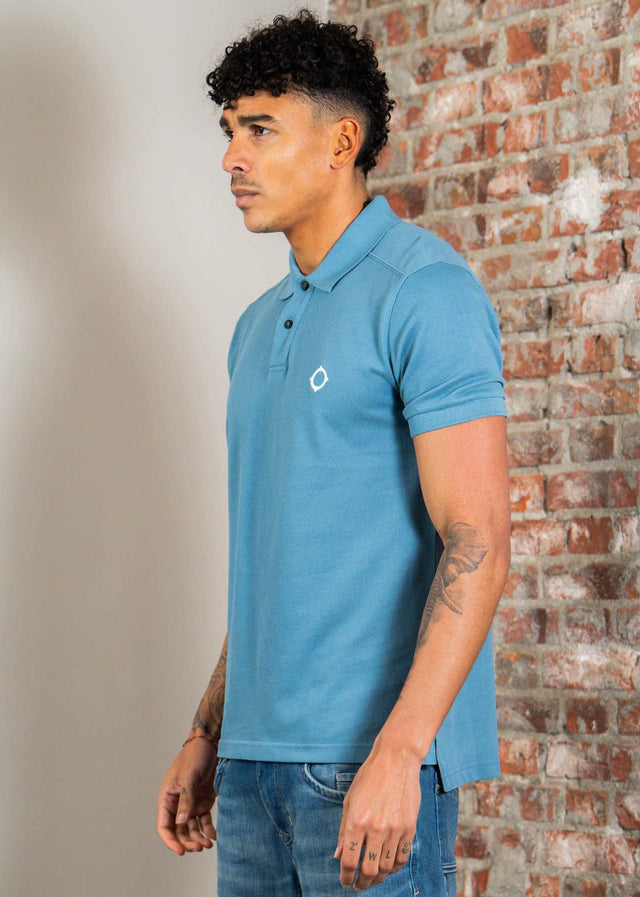 MA.Strum Polo's Mastrum pique polo - aegean blue