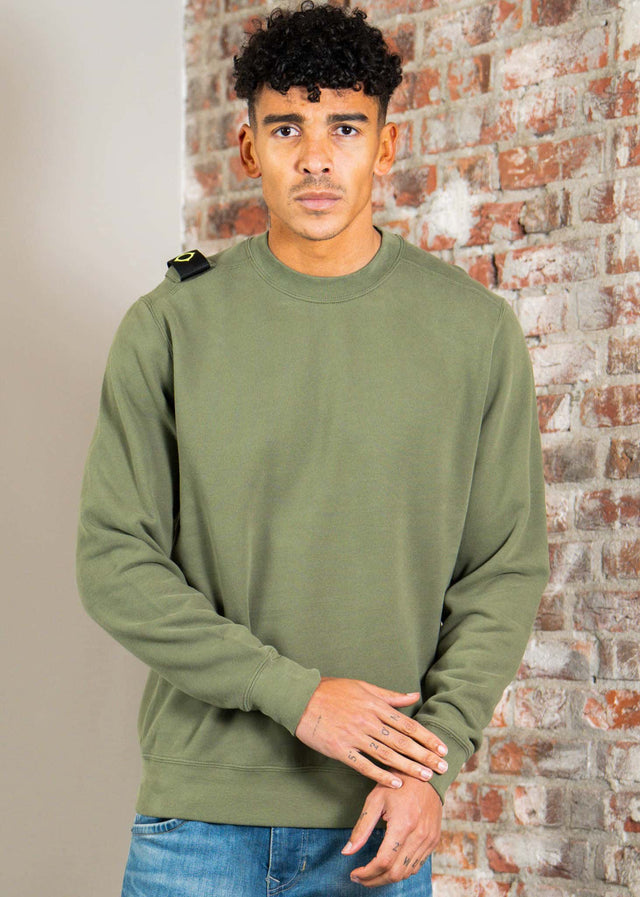 MA.Strum Truien Mastrum crew sweat - bronze green