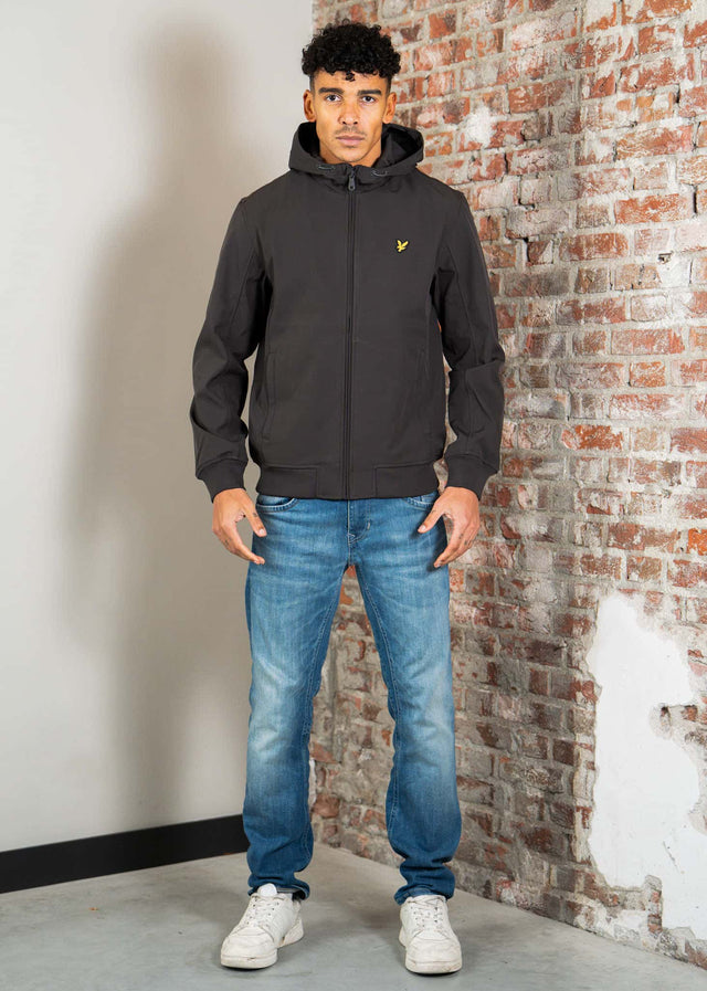 Lyle & Scott Jassen Mesh back softshell jacket - gunmetal