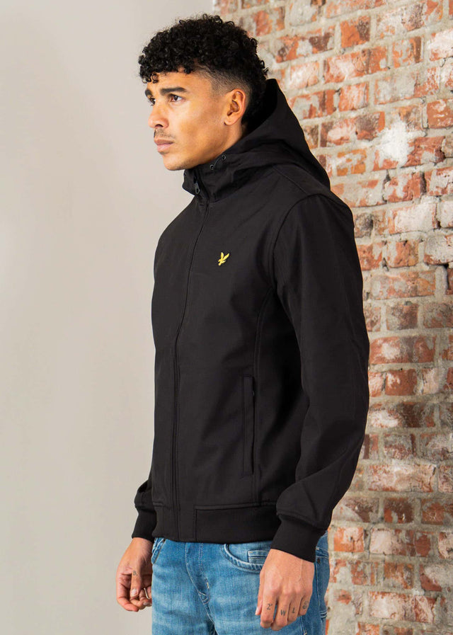Lyle & Scott Jassen Mesh back softshell jacket - jet black