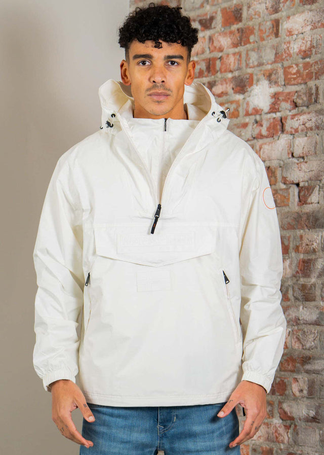 Napapijri Jassen Lightweight Packable Rainforest Overhead rf next Jacket - white whisper