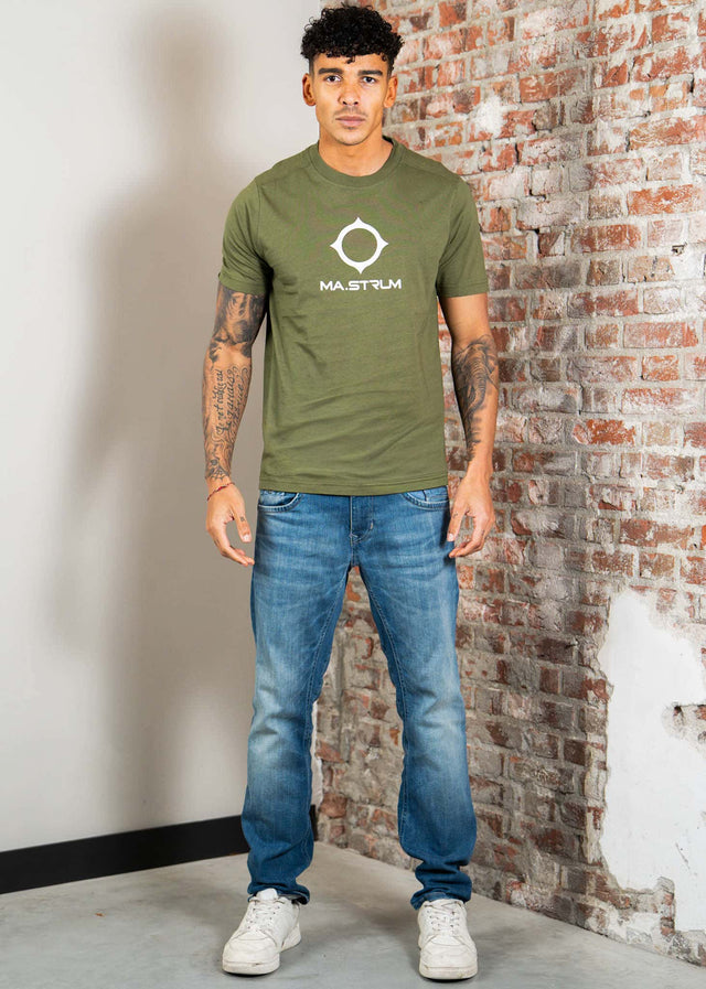 MA.Strum T-shirts Beam logo tee - bronze green