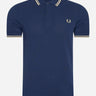 Fred Perry Polo's Twin tipped Fred Perry shirt - french navy ice cream