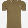 Fred Perry Polo's Twin tipped Fred Perry shirt - shaded stone snow white ecru