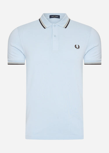 Fred Perry Polo's Twin tipped Fred Perry shirt - light smoke warm green