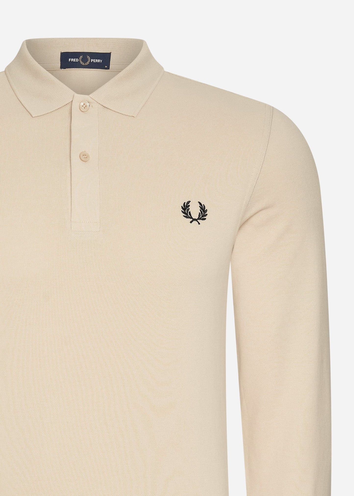 Fred Perry Longsleeve Polo's Ls plain fred perry shirt - oatmeal black