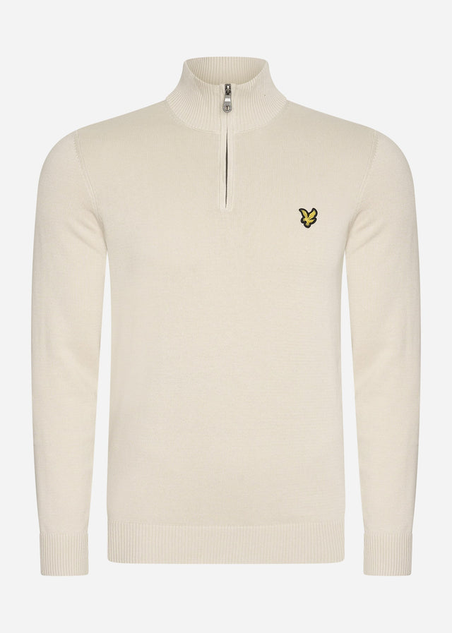 Lyle & Scott Truien Cotton merino quarter zip jumper - cove