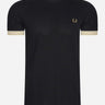 Fred Perry T-shirts Striped cuff t-shirt - black