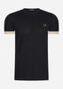 Fred Perry T-shirts Striped cuff t-shirt - black