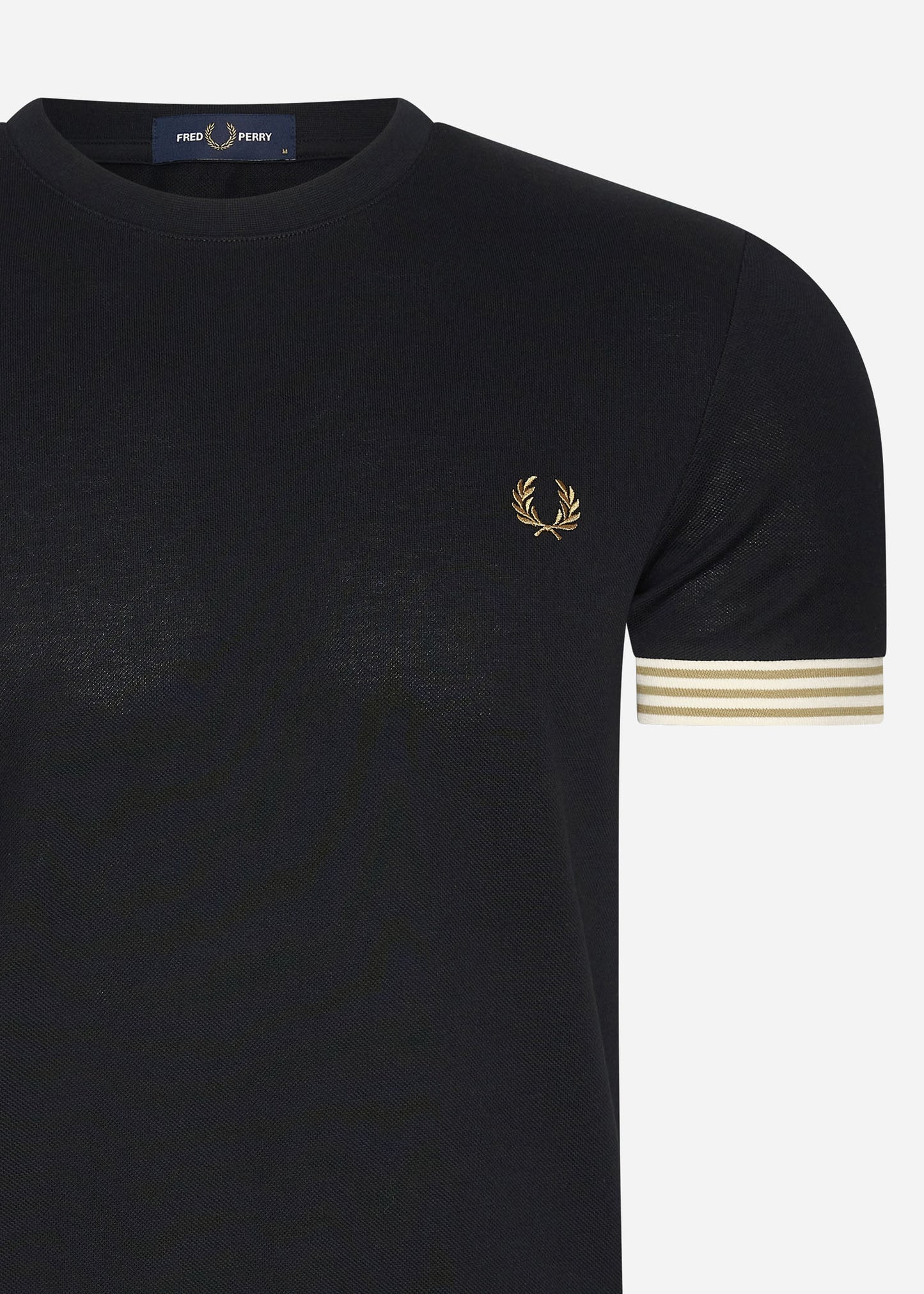 Fred Perry T-shirts Striped cuff t-shirt - black