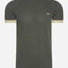 Fred Perry T-shirts Striped cuff t-shirt - field green