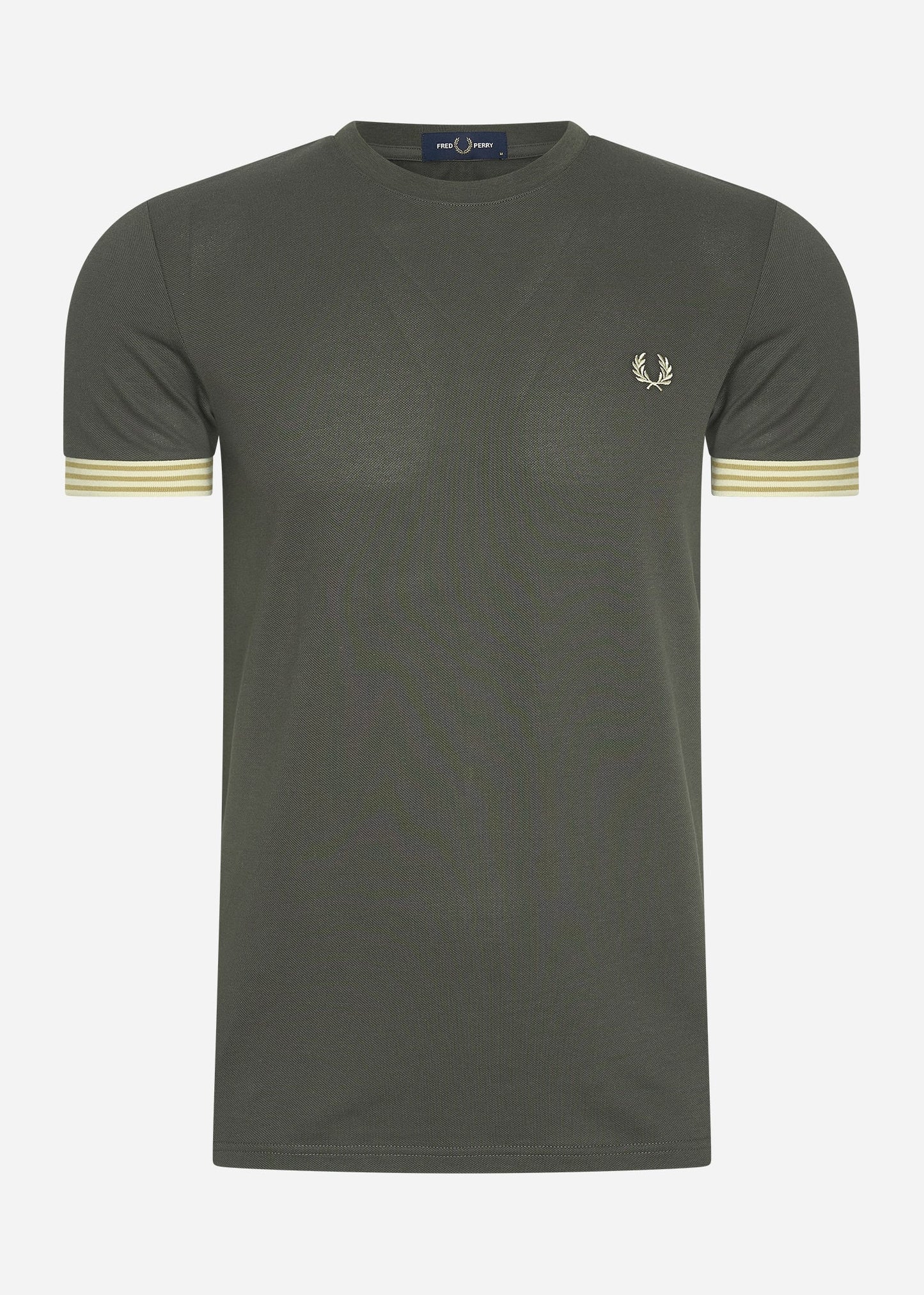 Fred Perry T-shirts Striped cuff t-shirt - field green