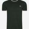 Fred Perry T-shirts Twin tipped t-shirt - night green snow white