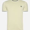 Fred Perry T-shirts Twin tipped t-shirt - oatmeal ecru black