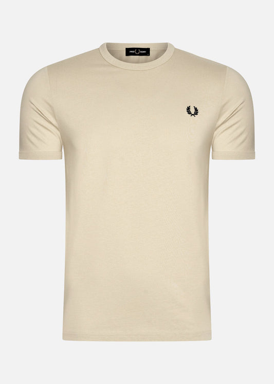 Fred Perry T-shirts  Ringer t-shirt - oatmeal black 