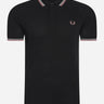 Fred Perry Polo's Twin tipped fred perry shirt - black ecru