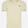 Fred Perry Polo's Twin tipped fred perry shirt - oatmeal ecru blk