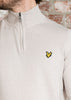 Lyle & Scott Truien Cotton merino quarter zip jumper - cove