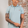 Fred Perry Polo's Twin tipped fred perry polo shirt- Silver Blue Tennis Blue Cinnamon