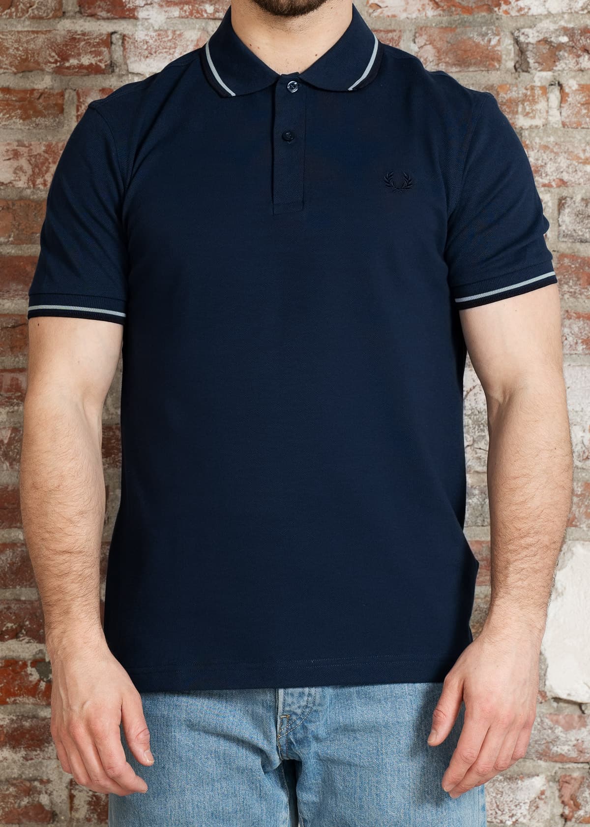 Fred Perry Polo's Twin tipped fred perry polo shirt- tnsbl slvrbl nvy