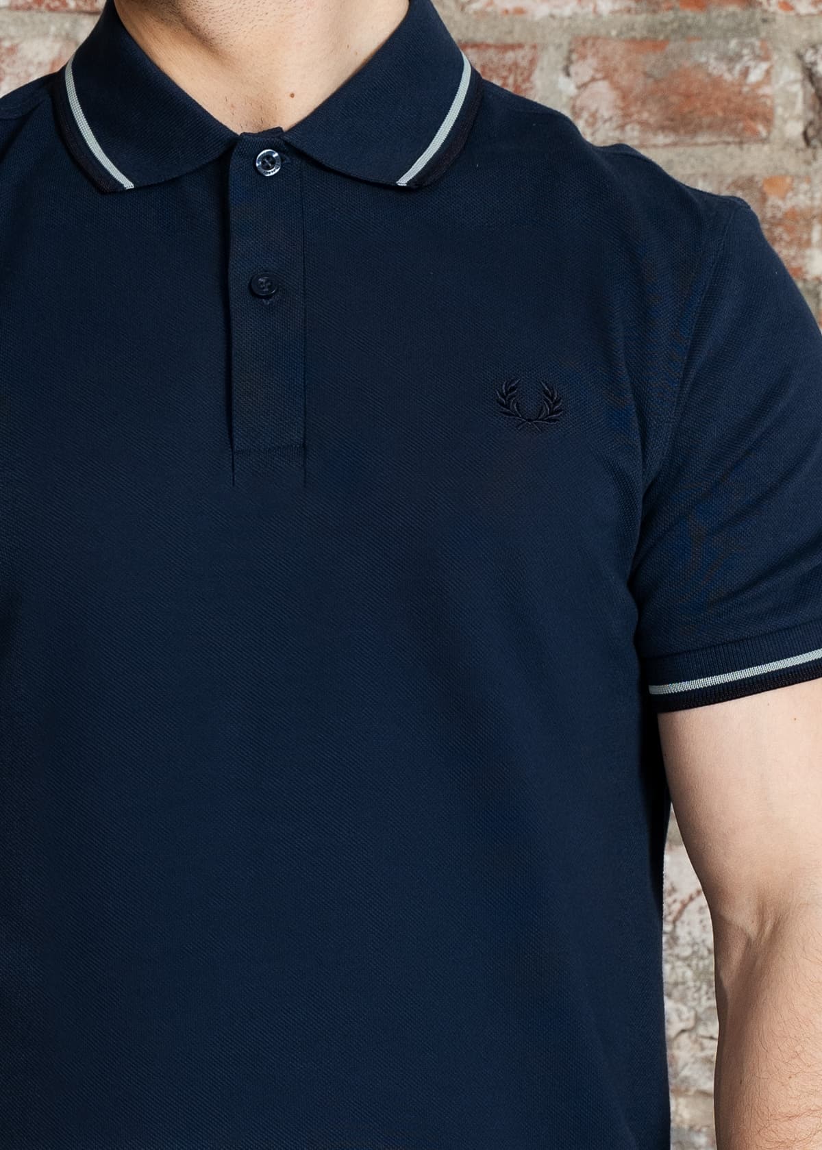 Fred Perry Polo's Twin tipped fred perry polo shirt- tnsbl slvrbl nvy