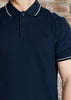 Fred Perry Polo's Twin tipped fred perry polo shirt- tnsbl slvrbl nvy