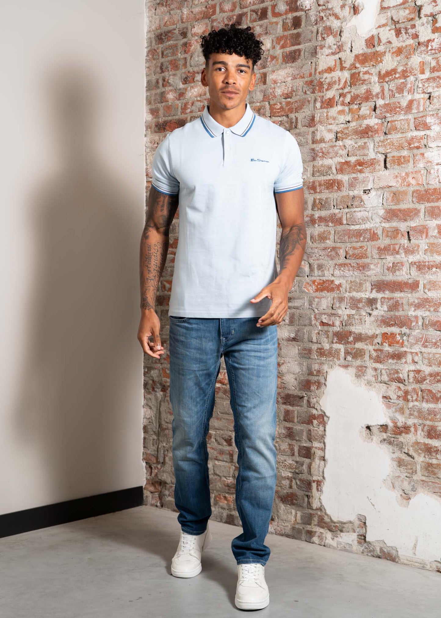 Ben Sherman Polo's Signature pique polo - ice blue