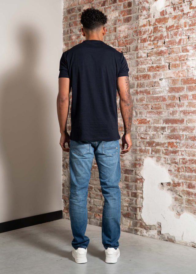 Armani Exchange T-shirts Diagonal logo t-shirt - navy