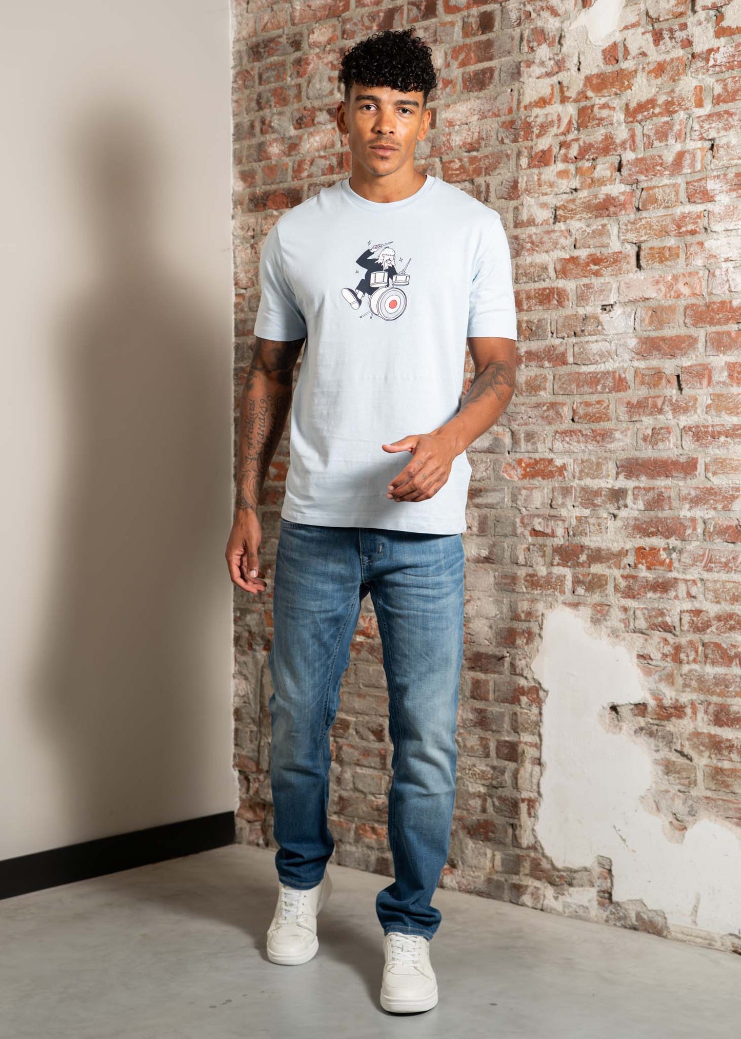 Ben Sherman T-shirts Drummer target - ice blue